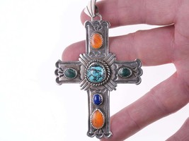 reserved for Laurie - Vintage Navajo Stamped sterling turquoise, spiny oyster, m - $242.55