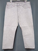 Levi’s 501 Buttonfly Grey Denim Jeans Men&#39;s Tag Size 40x30 - £14.11 GBP