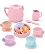 20 Pcs Silicone Tea Party Set For Little Girls Kids Toddlers Tea Set Wit... - £39.90 GBP