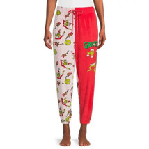 Dr. Seuss The Grinch Women&#39;s Sleep Velour Jogger Pants, Multicolor Size L(12-14) - $21.76