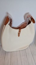 New LouLu Bag in Cream Color with Brown Strap 23 inches long Boho Style - £13.39 GBP