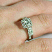 2.5ct Principessa Diamanti Finti Sposa Fidanzamento Anello 14k Oro Bianco Plated - £149.76 GBP