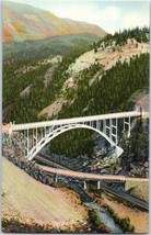 Aerial View High Bridge over Eagle River Canyon at Red Cliff Colorado Postcard - £7.87 GBP