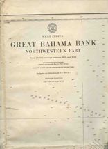  West Indies Great Bahama Bank Map Northwestern Part H O 26A Rev 9/24/1956  - $47.52