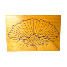 Vintage Great Impressions Saltwater Clam Shell Ocean Scene Rubber Stamp G336 - £11.93 GBP