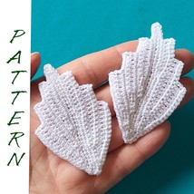 crochet leaf border pattern, motif crochet tutorial PDF, leaf pattern cr... - £9.59 GBP