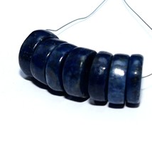 Natural Lapis Lazuli Smooth Coin Beads Briolette Loose Gemstone Making Jewelry - £2.36 GBP