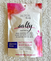 SALTY GIRL BEAUTY ￼Salt &amp; Sugar Body Scrub 12oz, Peppermint/Tea Tree-NEW! - $9.41
