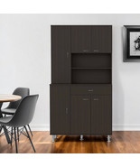 67&quot; Modern Black Pantry Cabinet with Five Shelves - €537,80 EUR