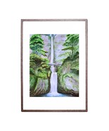 Original Watercolor Waterfall 15.6 x 19.5&quot; Modern Wall Art Contemporary ... - $428.13 CAD