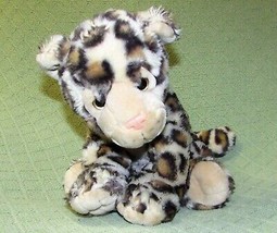Fiesta Lazy B EAN S Snow Leopard Plush 10&quot; Sitting Cub Stuffed Animal Spotted Toy - £12.70 GBP