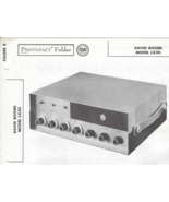 1958 DAVID BOGEN LX30 Amplifier Photofact MANUAL 7 Channel Tube Amp 30W ... - £7.92 GBP