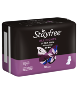 Stayfree Ultra Thin All Nights with Wings 10 Pads - $1,355.99 MXN