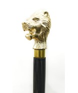 Soild Lion Walking Cane Vintage Wooden Walking Stick Rosewood Cane Derby... - $54.00