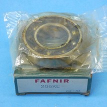 Fafnir 206KL Single Row Ball Bearing 62 X 30 X 19 mm Wide Width New - £25.91 GBP