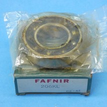 Fafnir 206KL Single Row Ball Bearing 62 X 30 X 19 mm Wide Width New - €28,09 EUR