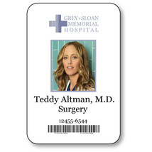 Teddy Altman Name Badge Halloween Costume Greys Anatomy Tv Series Safety Pin - £11.79 GBP