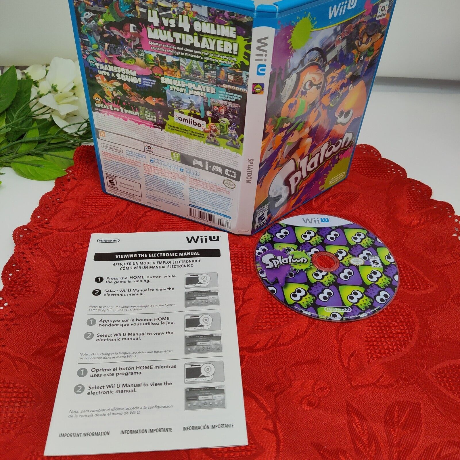 Splatoon Nintendo Wii U 2015 045496903527 CIB