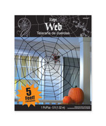 Giant 5 Ft Black Rope Web Spider Web Spiderweb Halloween Decoration - £9.55 GBP