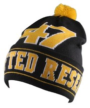 LRG Hombre Negro Amarillo Core Colección 47 Lifted Pompón Gorro de Invierno Nwt - $12.12