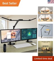 LED Desk Lamp with Clamp-On Design, 24W and Adjustable Brightness Remote... - $1,793.28 MXN