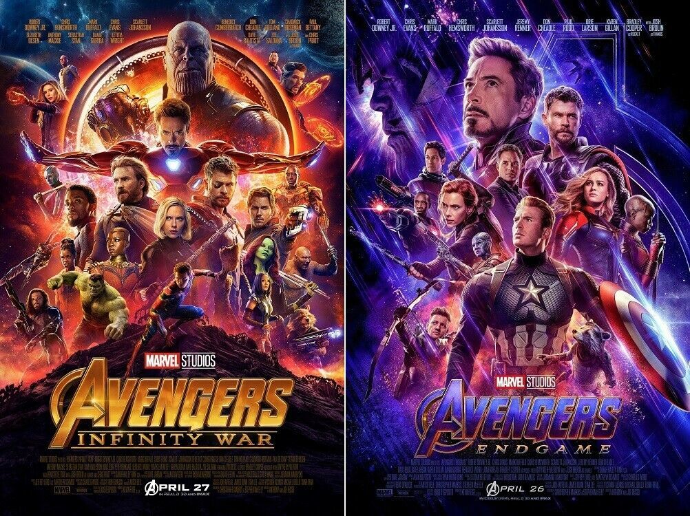 Avengers Infinity War End Game Set of 2 Movie Poster Print 24x36" 27x40" 32x48" - $19.90 - $44.90