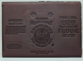 Carolina&#39;s Best Self Rising Flour W.A. Milling Company Bag Printing Plate - $18.25
