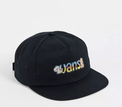 Vans x Crayola Adjustable Strapback Hat Black Embroidered Colorful Logo ... - £19.38 GBP