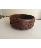 Vintage Hand carved wooden Oriental Asian Bowl - $1,427.73 MXN