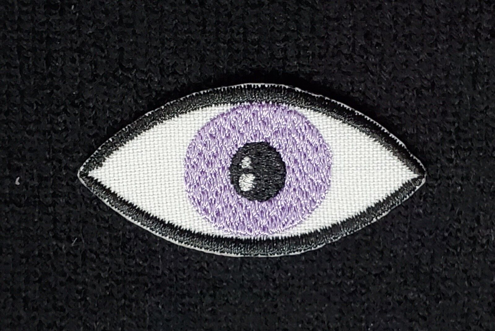 Purple Eye Embroidered Applique Iron On Patch 2.1&quot; x 1&quot; Eyeball Optical ... - $4.14+