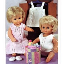 Vintage Doll Knitting Pattern Glenwell #624 Wardrobe 12-24” Baby Doll 4+8ply PDF - £1.61 GBP