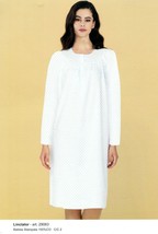 Shirt Night Woman Seraph Buttons Long Sleeve Cotton Batista Linclalor 29063 - £27.29 GBP