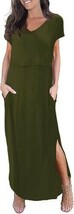 xl Smallshow Women&#39;s Maternity Nursing Dresses Split Long Dress for Brea... - $25.00