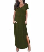 xl Smallshow Women&#39;s Maternity Nursing Dresses Split Long Dress for Brea... - $475.94 MXN
