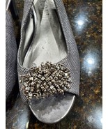Karen Scott Women&#39;s Fabric Upper Gray Slingback Heels Casual Sandals Siz... - £30.11 GBP
