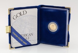 Moneta D&#39;Oro American Eagle Proof 1/10 Oz. 1999-W Con Scatola E CoA - $605.08