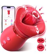 Female Vibrator 5 in 1 Sex Toys Mouth Rose Tongue Licking Clit Nipple Anal - $26.77 CAD