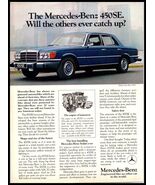 1974 Magazine Car Print Ad - MERCEDES BENZ 450SE, Blue A7 - $9.49