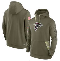 Men&#39;s Atlanta Falcons 2022 Salute to Service Therma Pullover Hoodie - £37.49 GBP