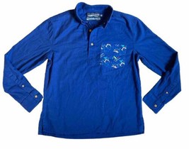 Chubbies Greetings From The Weekend “Ski The Limit” Blue Polo Shirt Men’s Small - £33.63 GBP