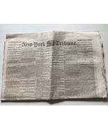 Civil War Era Newspaper March 21, 1863, New York Tribune on Vellum Like ... - $41.03 CAD