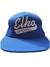 Elko Baseball Minnesota Adjustable Snap Back Trucker Cap Hat - Script Blue - $14.84