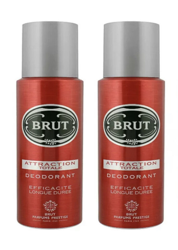 2 BRUT Attraction Totale Style Deodorant Spray for Men 6.7oz / 200ml per bottle - $15.99