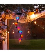 COLORFUL LED SOLAR HOT AIR BALLOON WIND CHIME OUTDOOR HANGING YARD DECOR... - $123.60 CAD