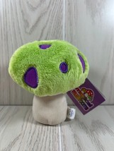 Magical Mushrooms small 6&quot; green purple standing plush beanbag Applause by Russ - £16.34 GBP