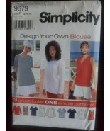 Simplicity Pattern 9679  &quot;Design Your Own Blouse Sz 12-16 9 Styles Cut C... - £3.12 GBP