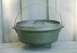 American Outback Cast Iron Camp Dutch Oven w Lid 3 Legs Camping Cookware Tool - £110.64 GBP