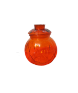 Glass Pumpkin Jar Candy Bowl With Lid 7&quot; Tall - $19.79