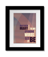 Rock Song Lyric Inspired Wall Print, Canvas or Plaque - Let It be by the... - $26.19 CAD+