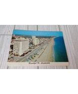 Fort Lauderdale Florida FL Postcard Aerial View Hotels Beach - £3.10 GBP
